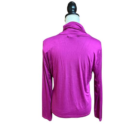 New NWT Michael Stars Berry Clara Ruched Neck Long Sleeve Turtleneck Top - L - Picture 4 of 9